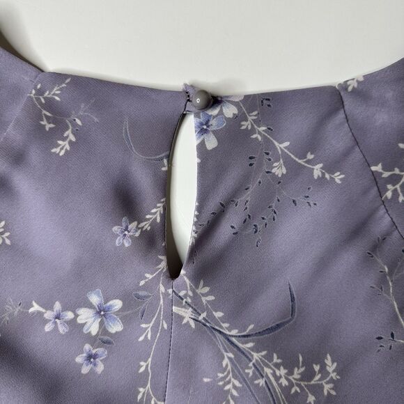 Vintage Tailor B Moss Floral Maxi Dress Womens Sz 8 Purple Fairy Church 90s Y2K - Picture 9 of 14